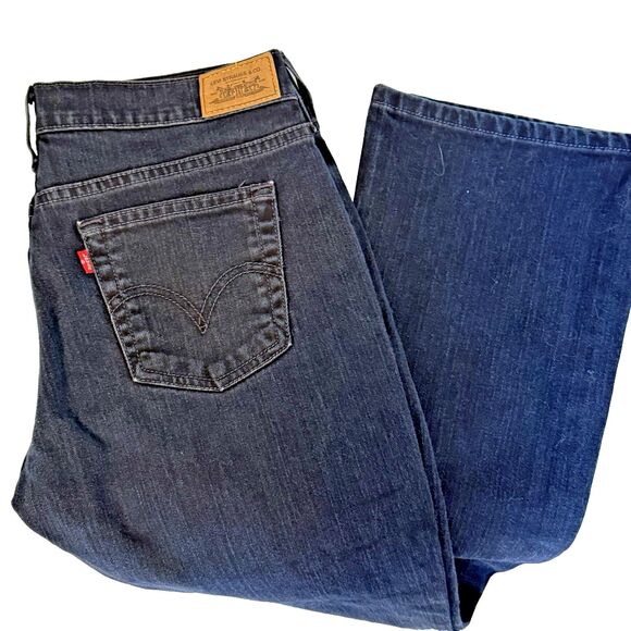 Levis 515 Women's Jeans Boot Cut Stretch Size 8 Dark Wash Blue Denim - Picture 9 of 9